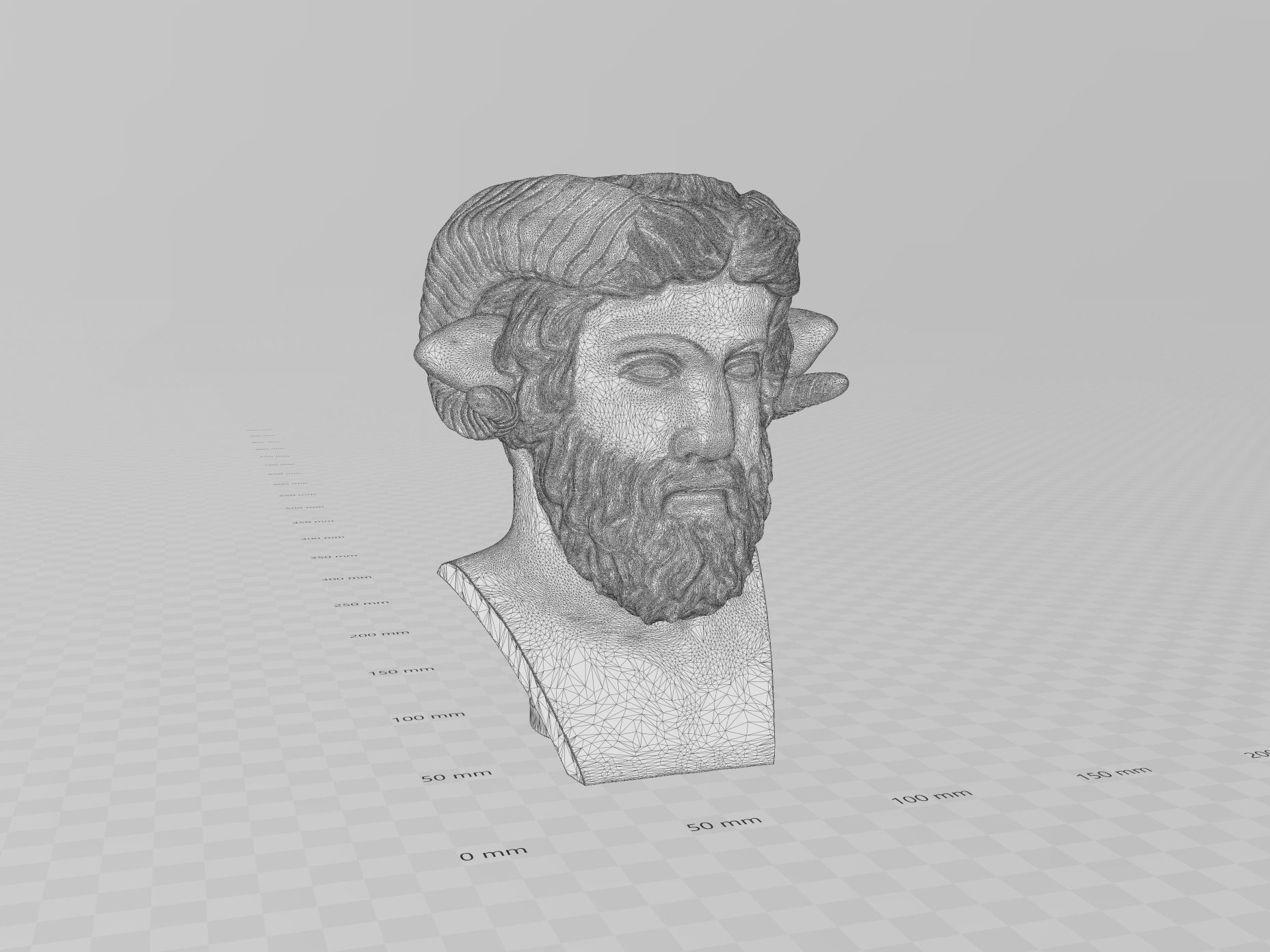 Herm of Zeus Amun Flower Pot 3D print model_11