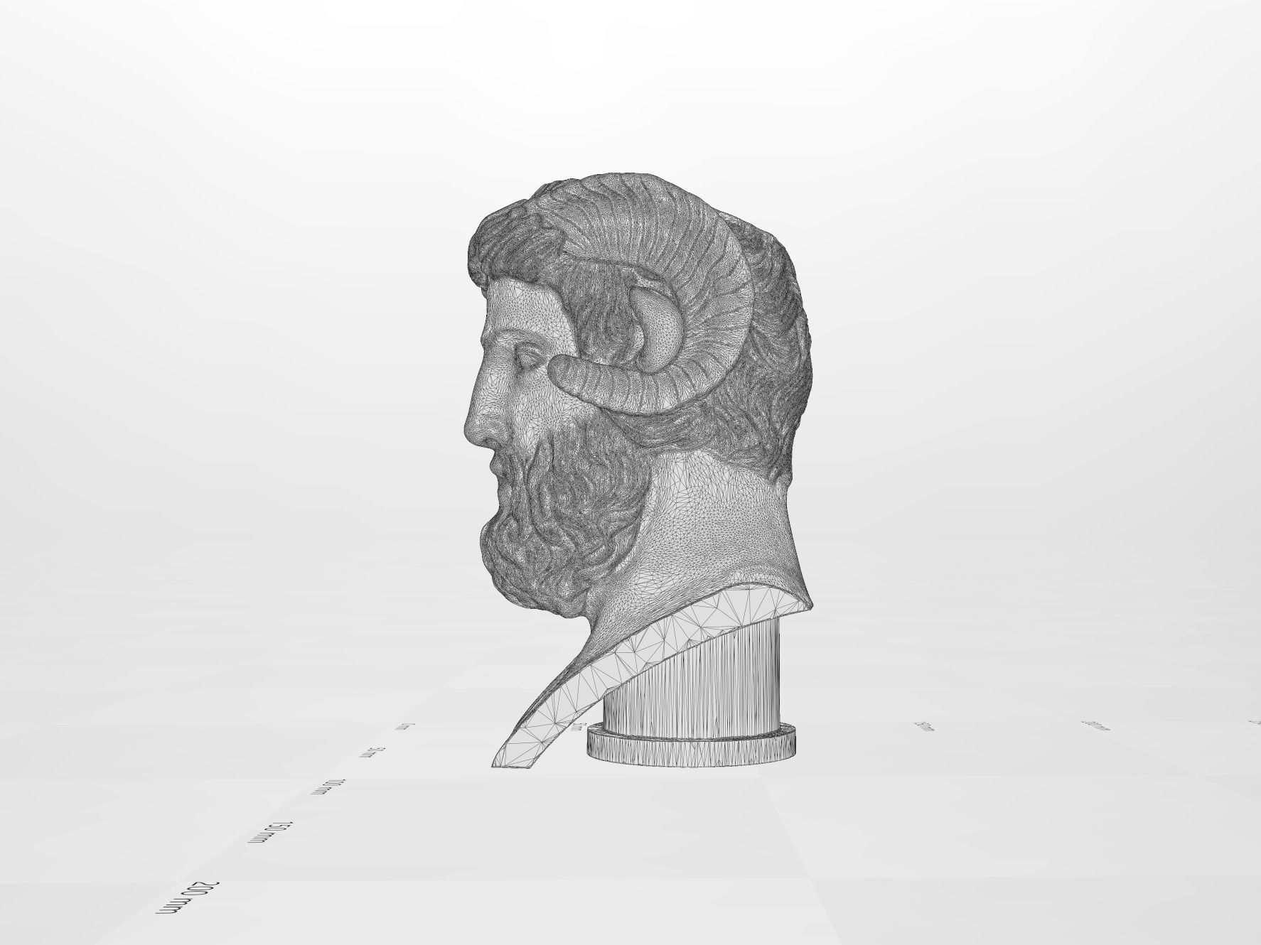 Herm of Zeus Amun Flower Pot 3D print model_9