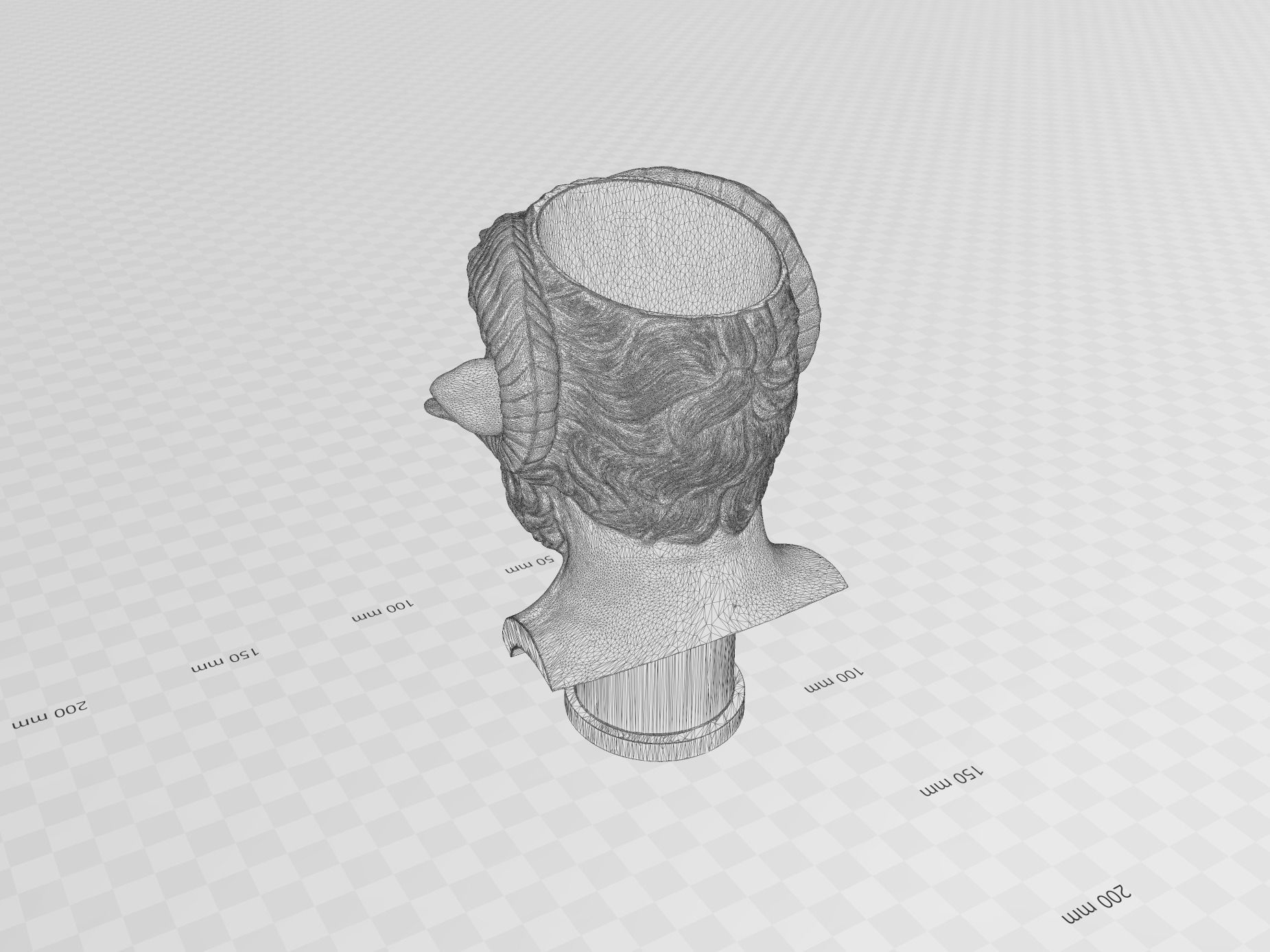 Herm of Zeus Amun Flower Pot 3D print model_12