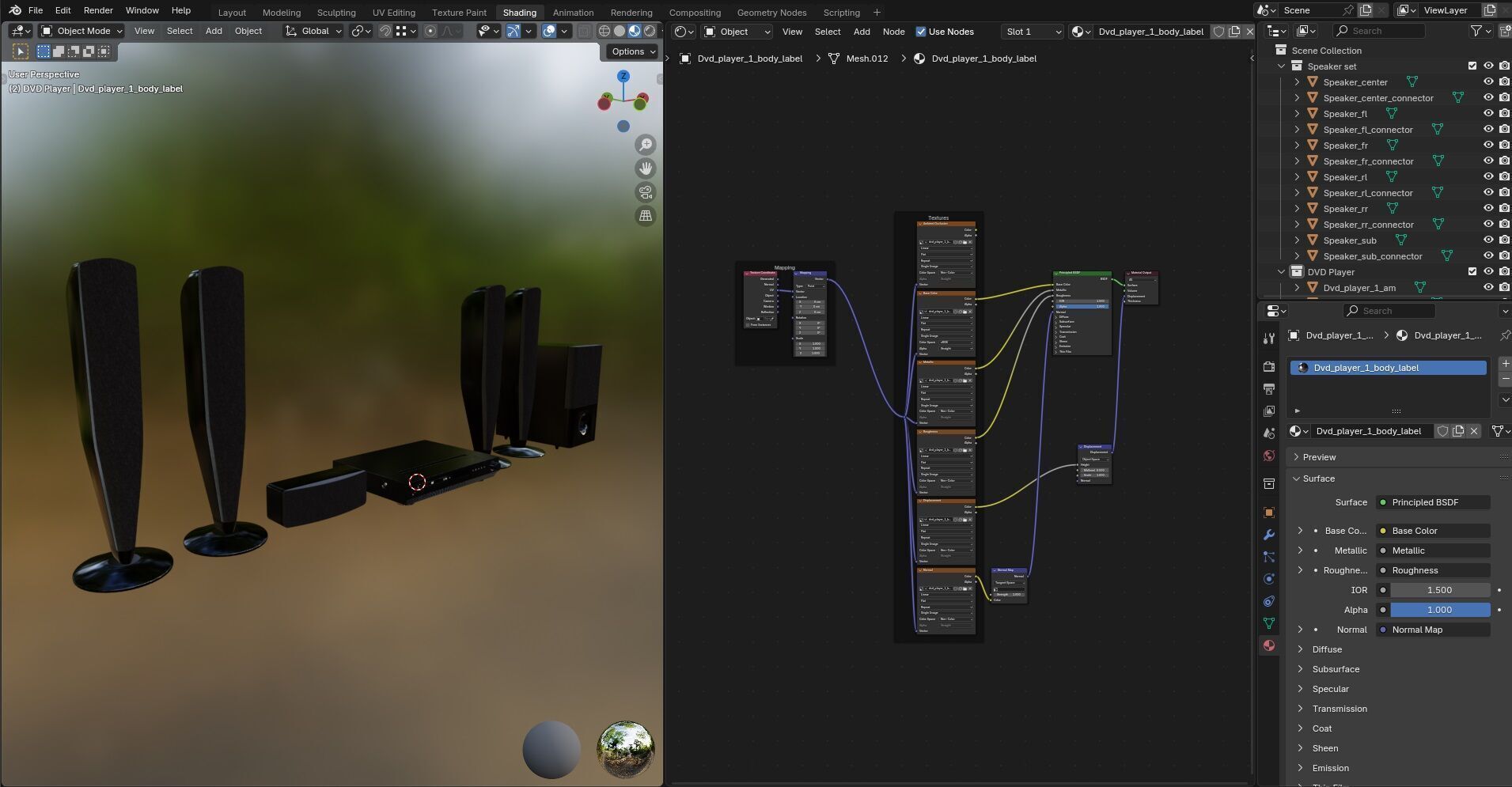 DVD Player with Speaker set CG1 3D model_27