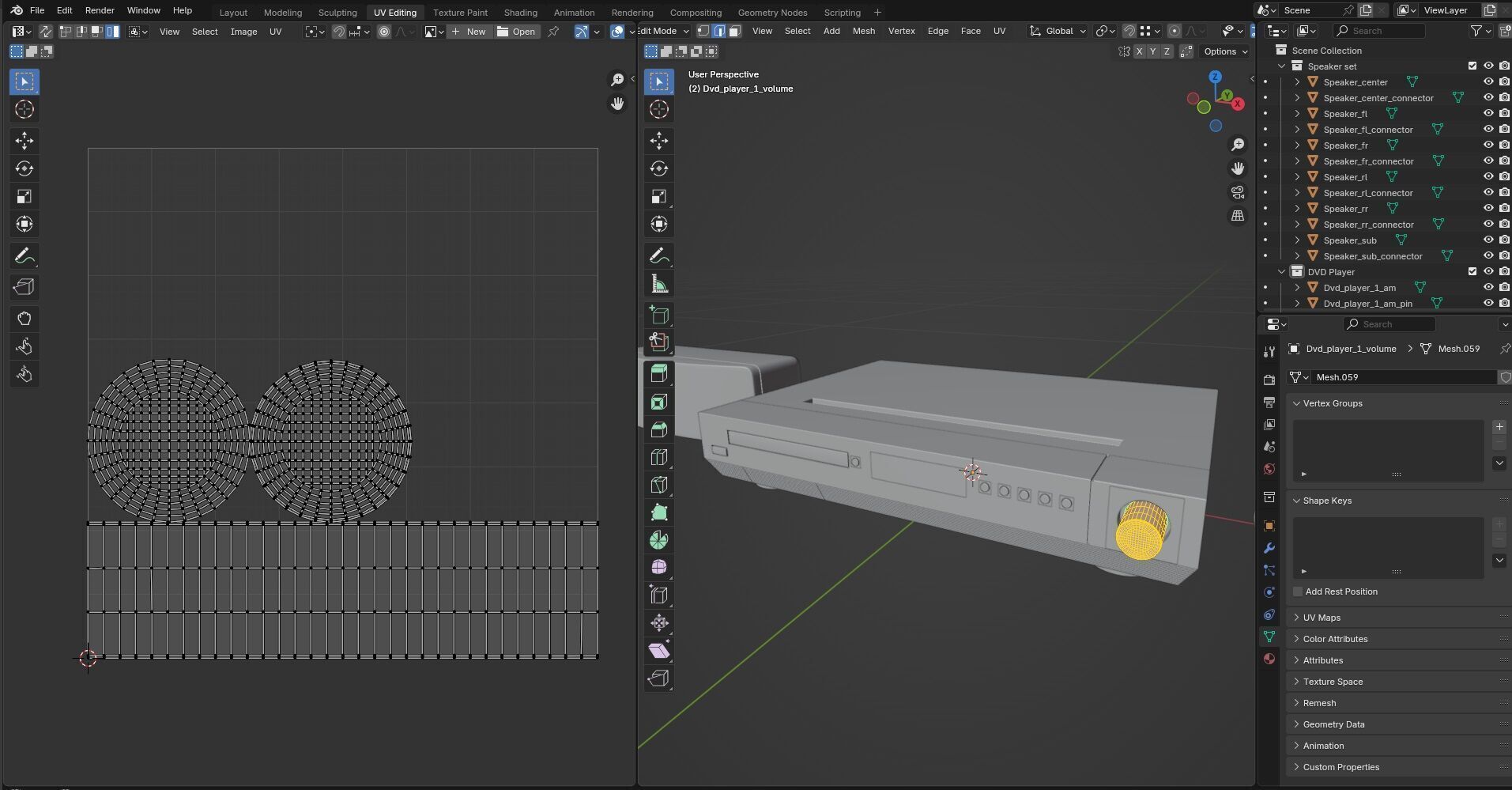 DVD Player with Speaker set CG1 3D model_20