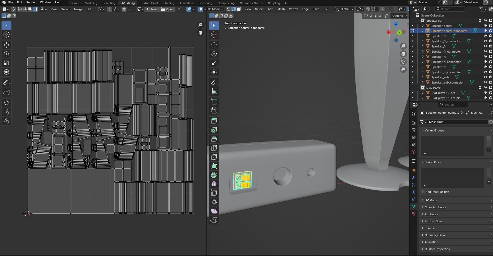 DVD Player with Speaker set CG1 3D model_24