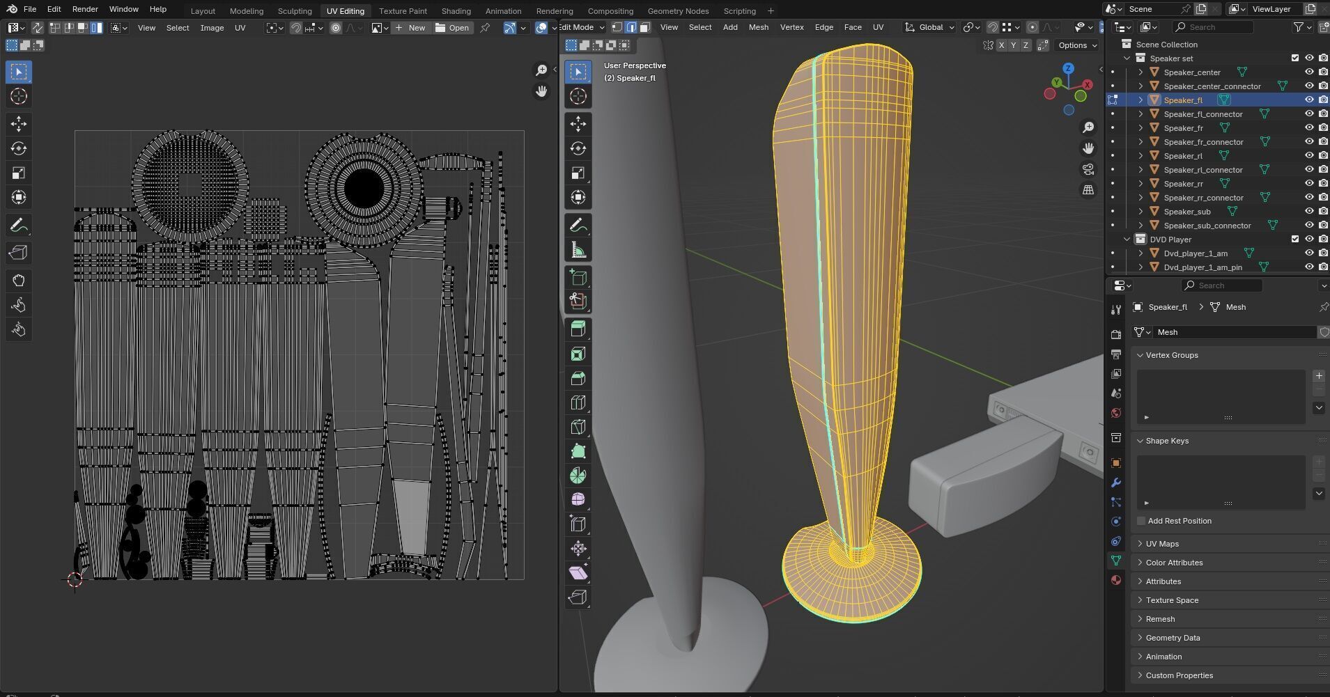 DVD Player with Speaker set CG1 3D model_25