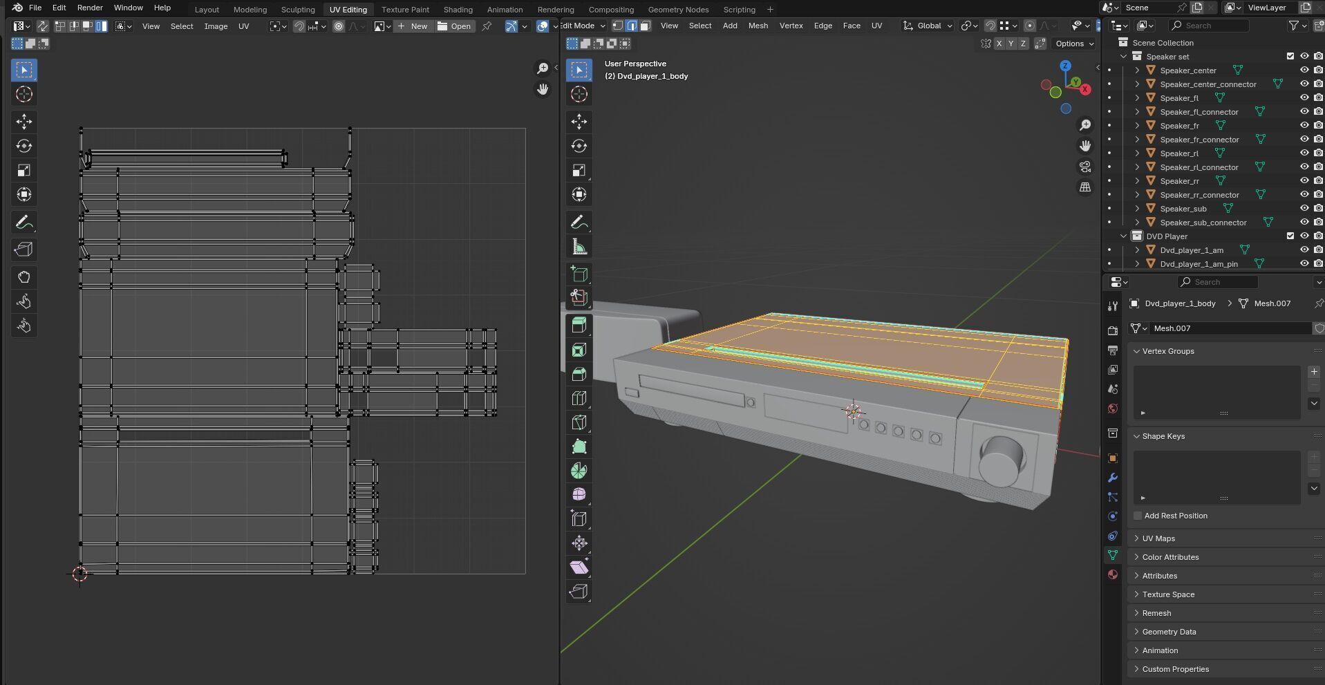 DVD Player with Speaker set CG1 3D model_19