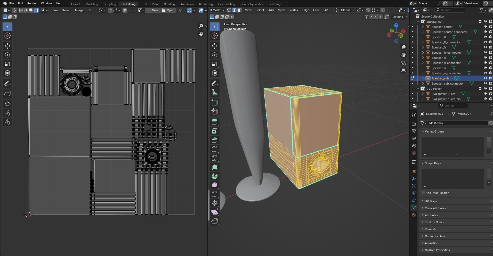 DVD Player with Speaker set CG1 3D model_26