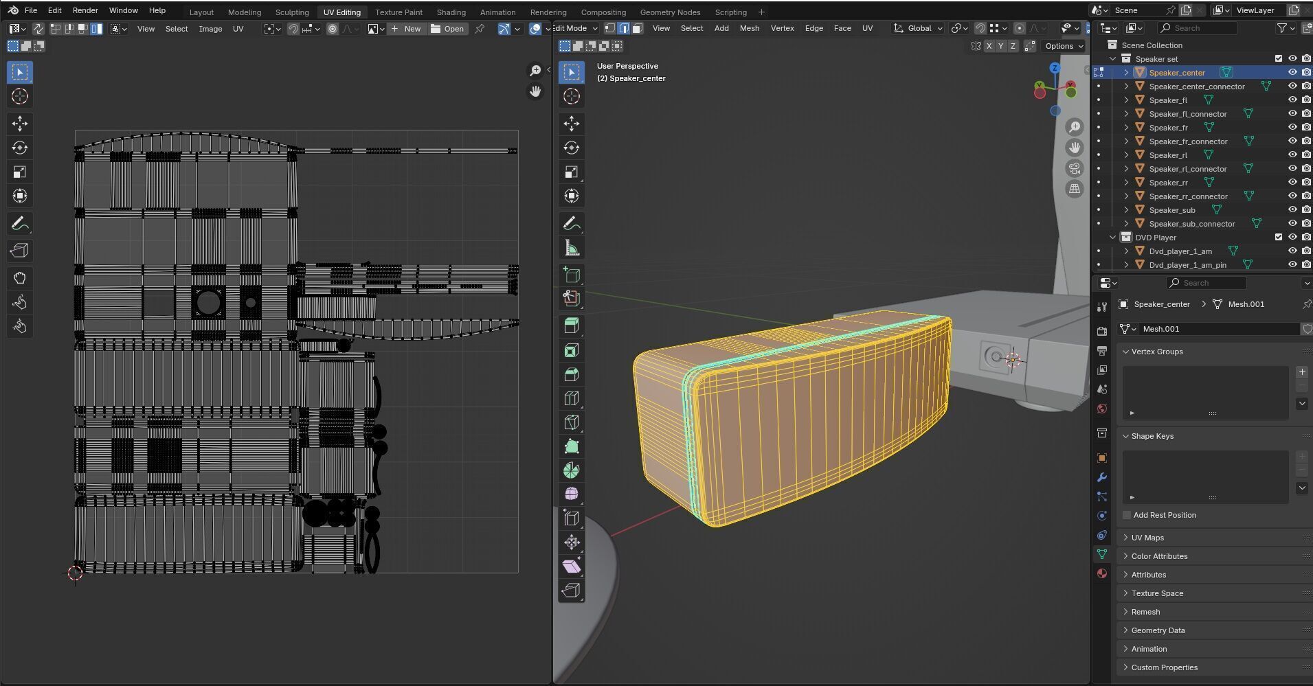 DVD Player with Speaker set CG1 3D model_23