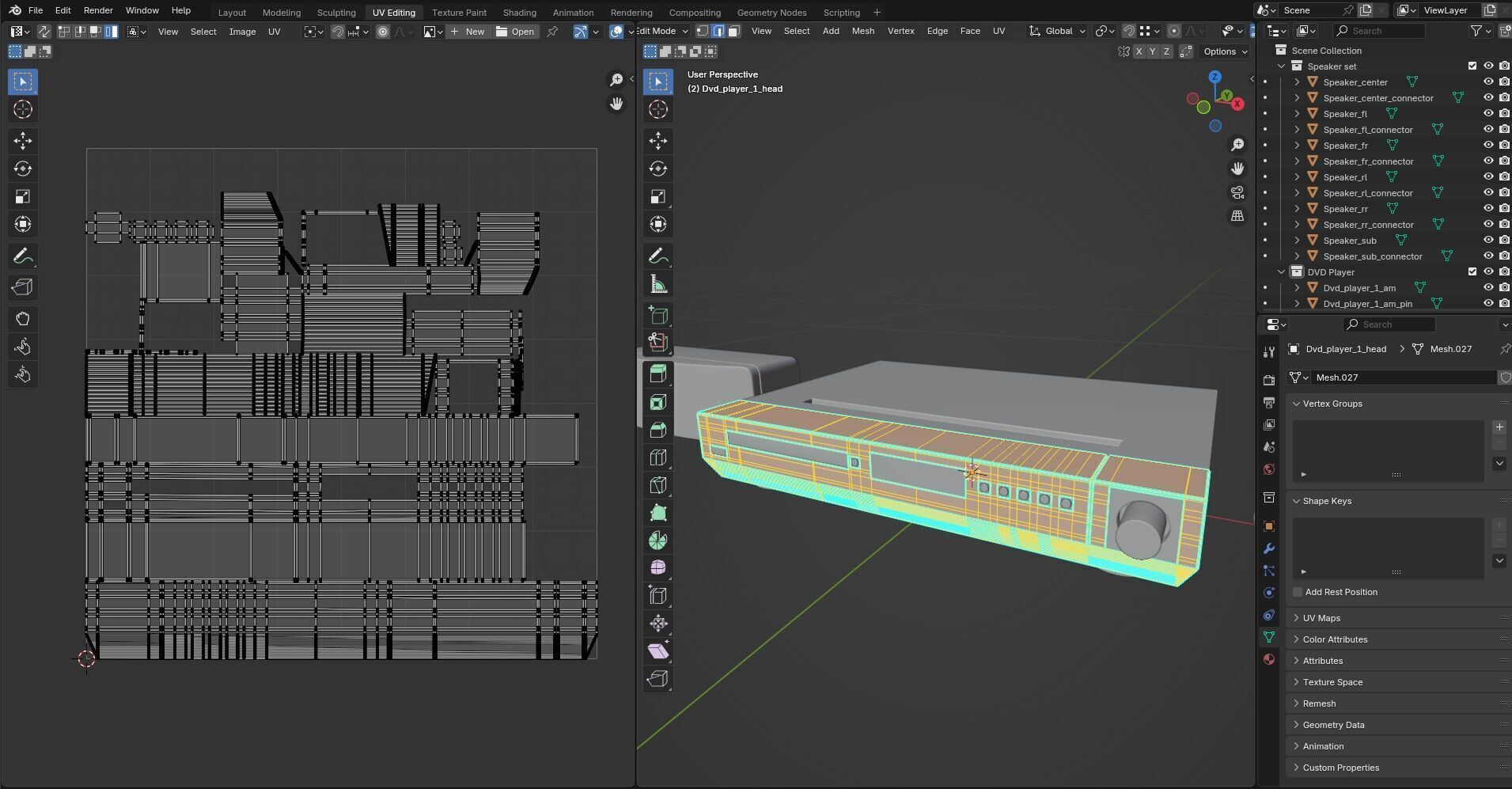 DVD Player with Speaker set CG1 3D model_18