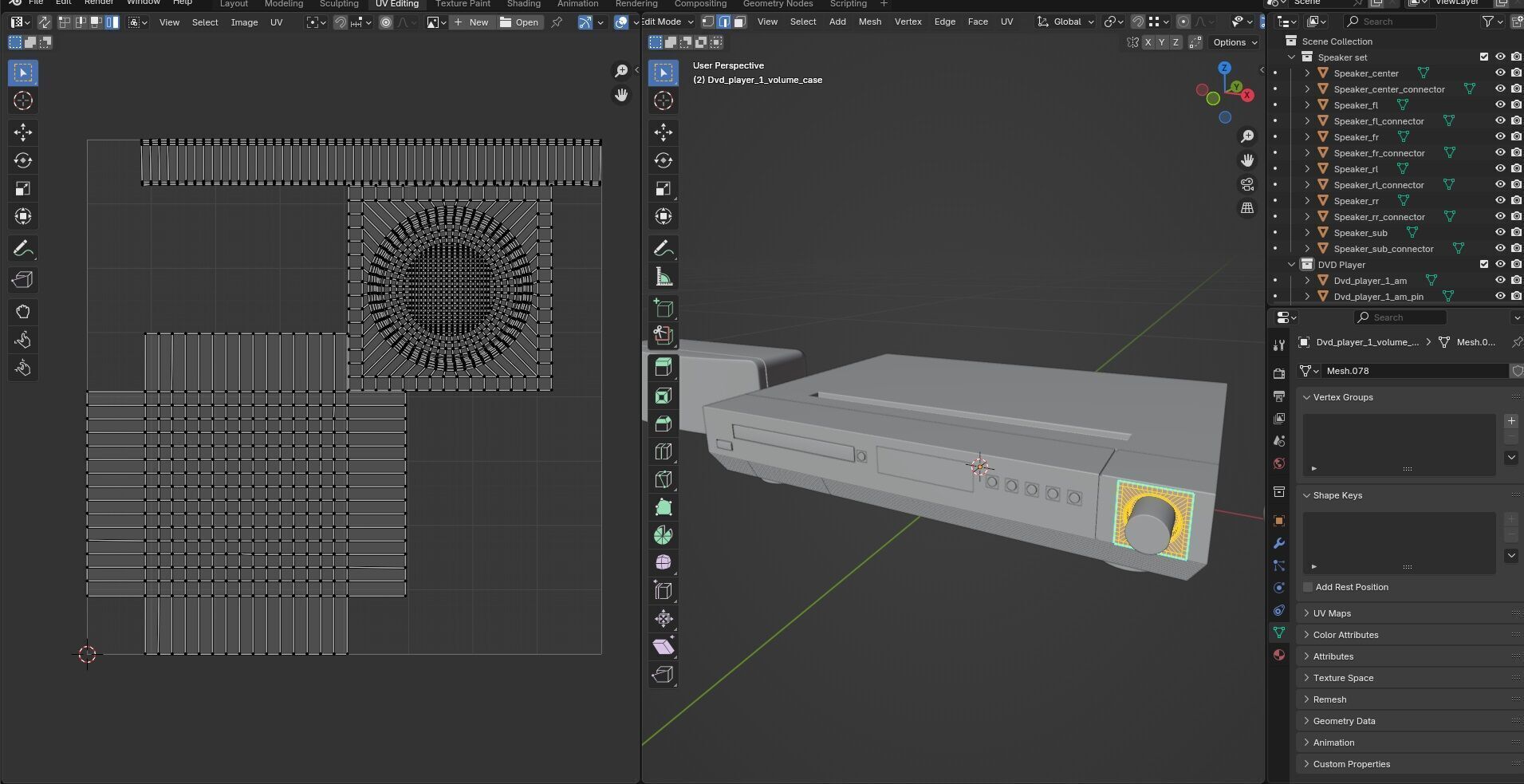 DVD Player with Speaker set CG1 3D model_21