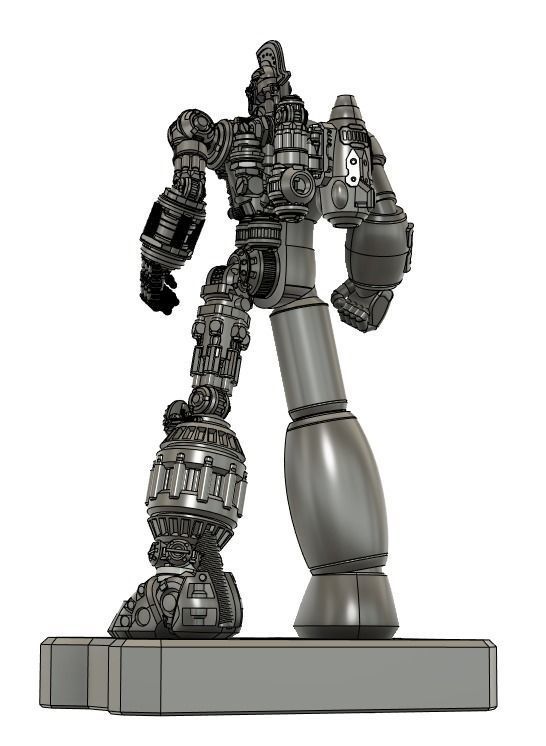 30cm tetsujin 28 half mechanic statue figure 3d models 3D print model_2