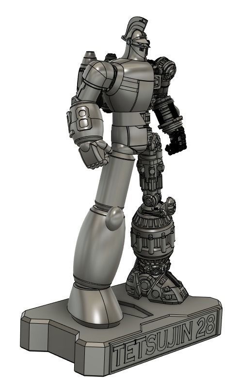30cm tetsujin 28 half mechanic statue figure 3d models 3D print model_3