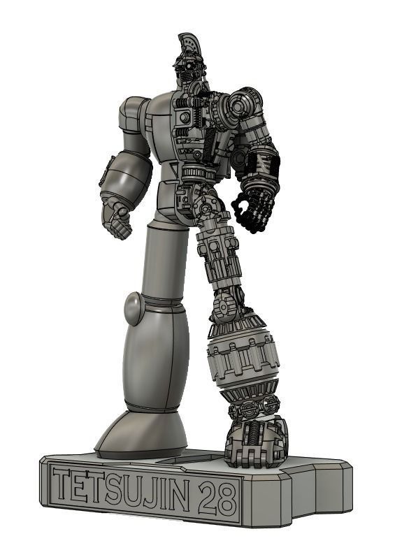 30cm tetsujin 28 half mechanic statue figure 3d models 3D print model_1
