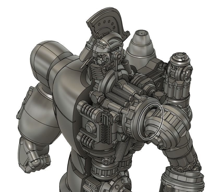 30cm tetsujin 28 half mechanic statue figure 3d models 3D print model_4