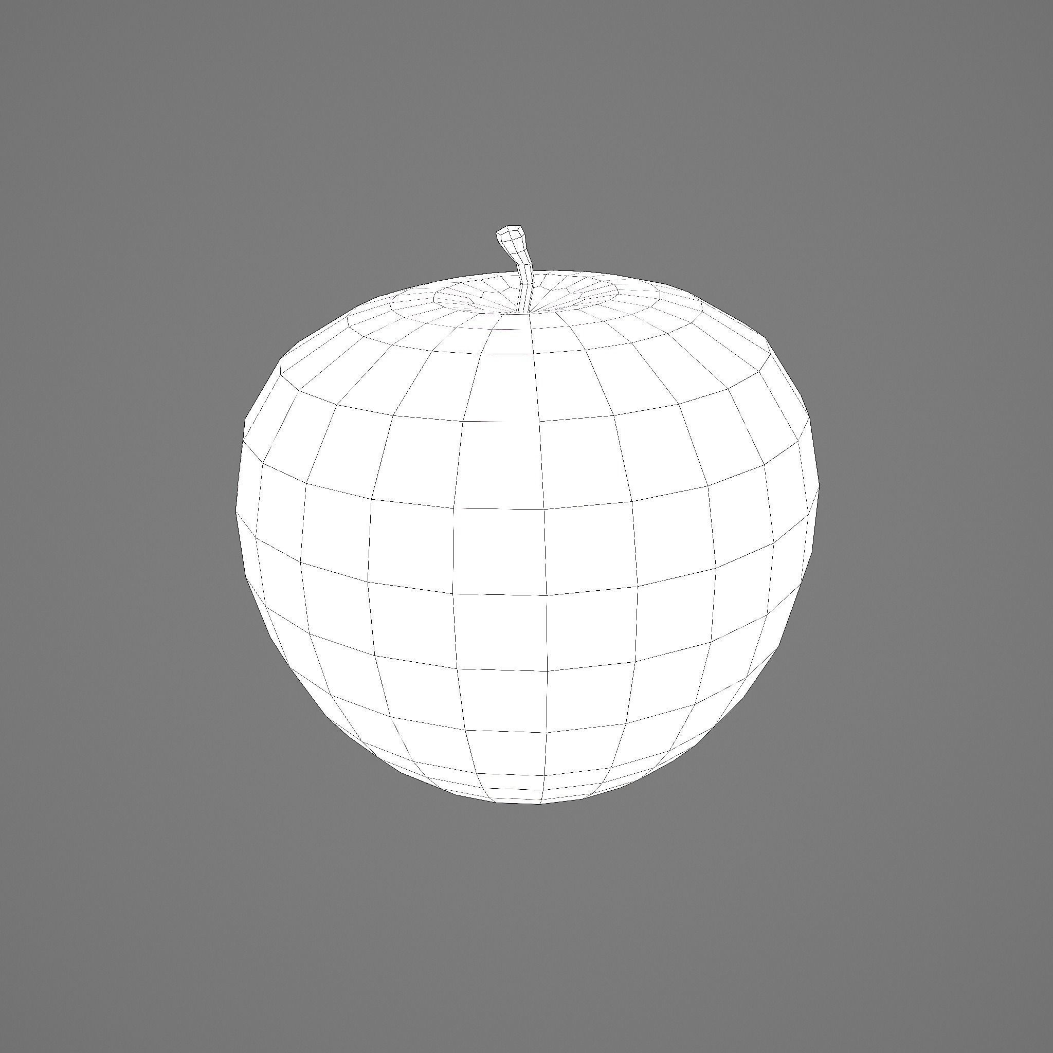 Green Apple  Free low-poly 3D model_20