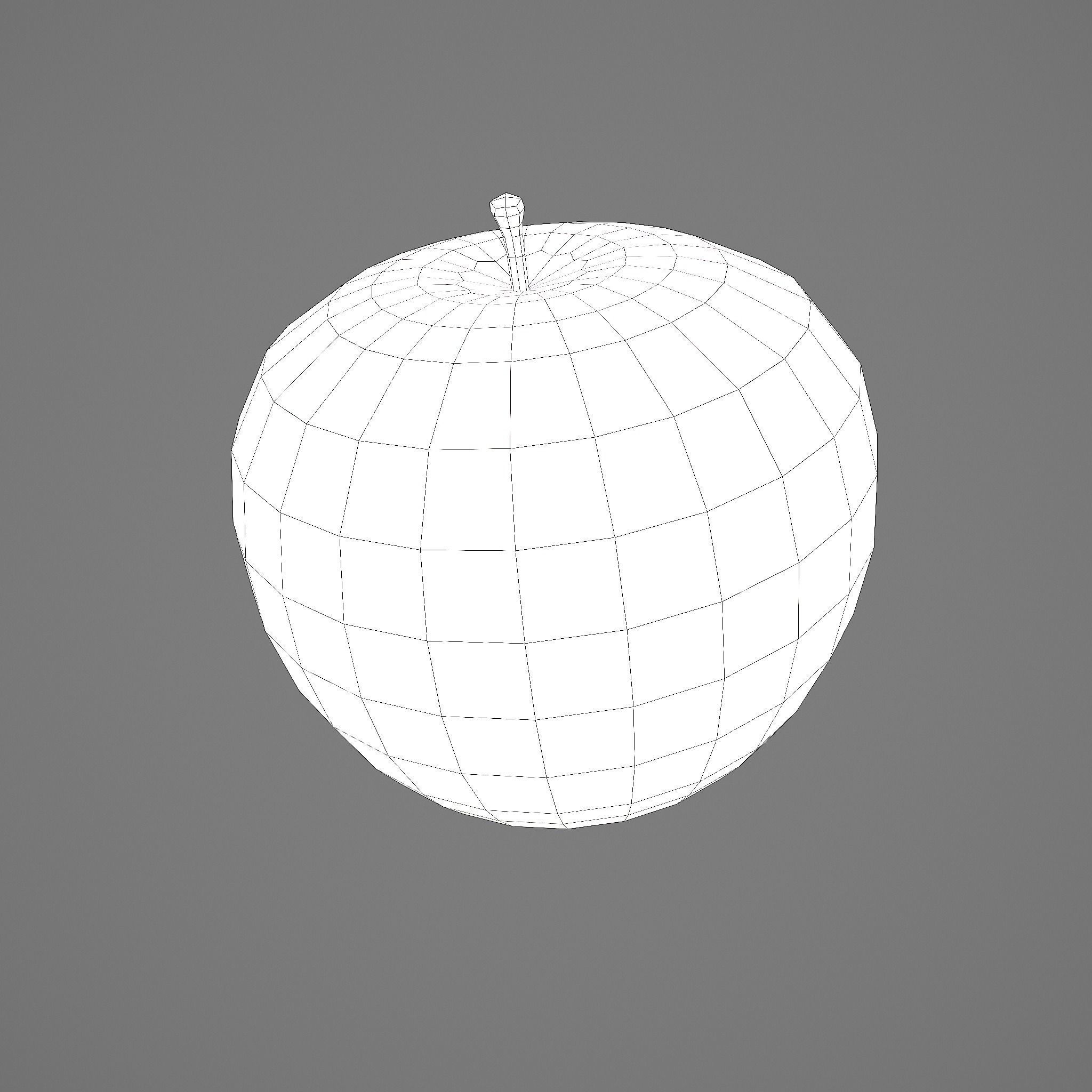 Green Apple  Free low-poly 3D model_21