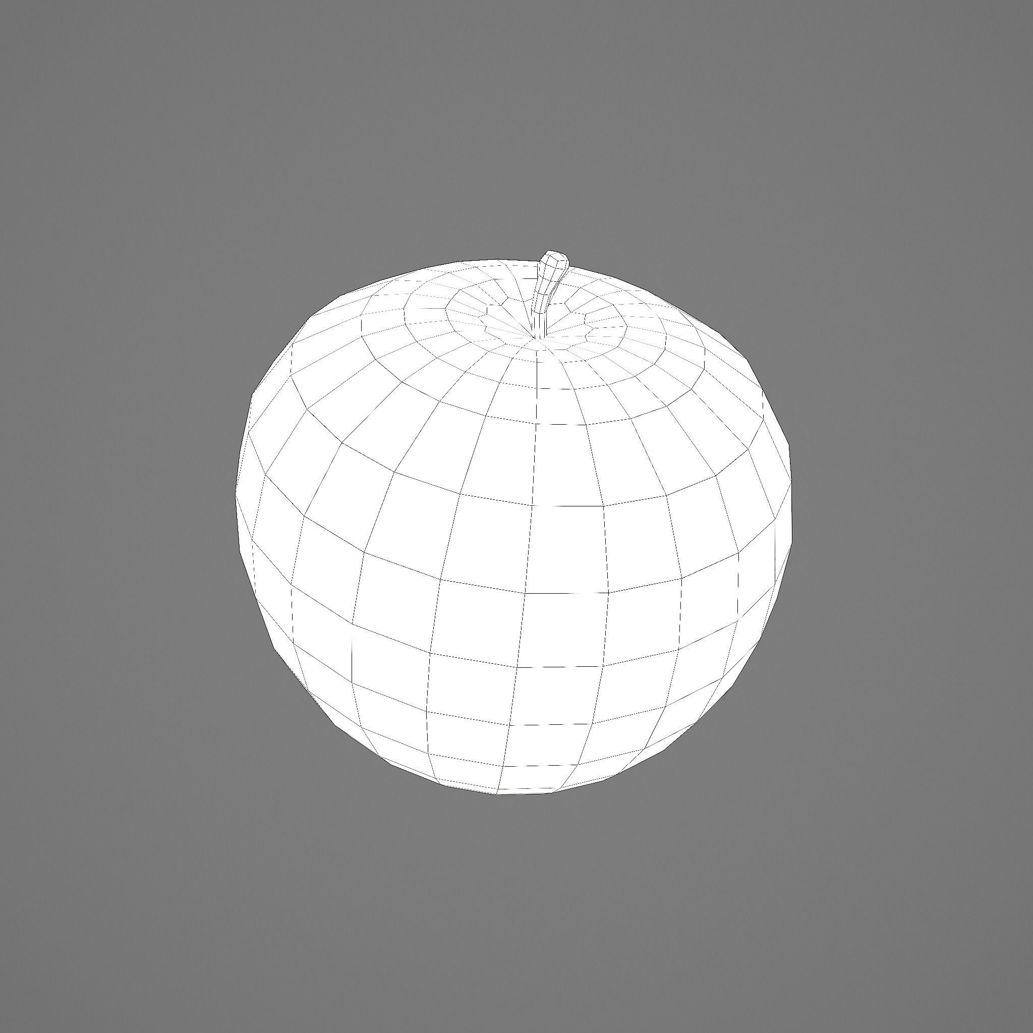 Green Apple  Free low-poly 3D model_16