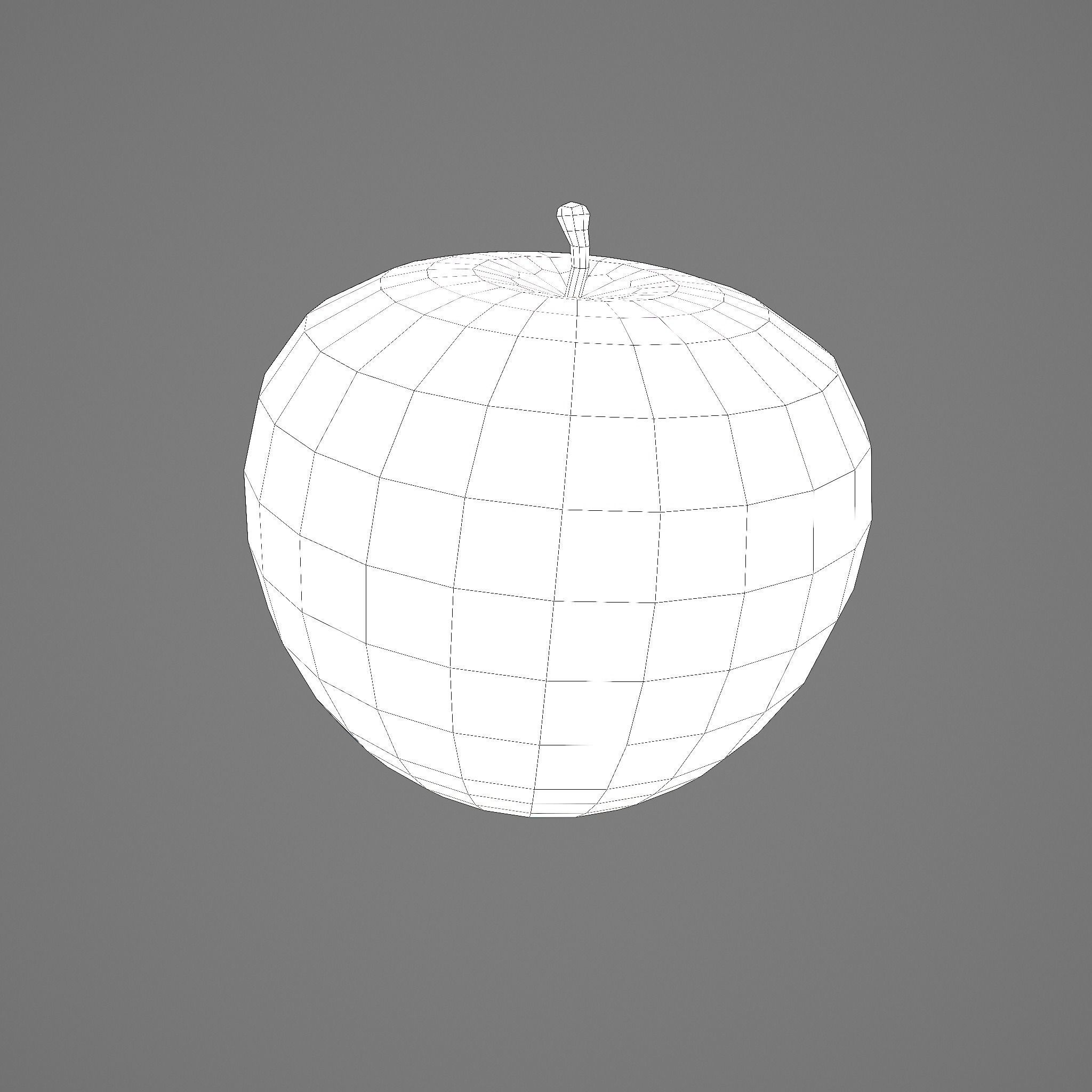 Green Apple  Free low-poly 3D model_17