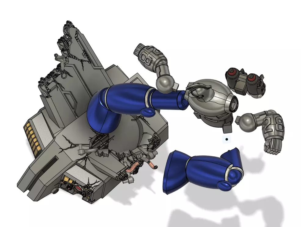 big scale tetsujin 28 fling kick statue figure 3d printing 3D print model_0