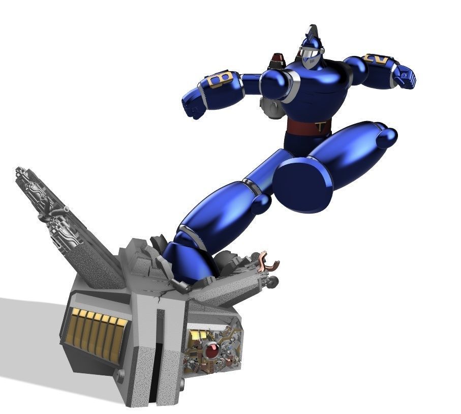 big scale tetsujin 28 fling kick statue figure 3d printing 3D print model_4