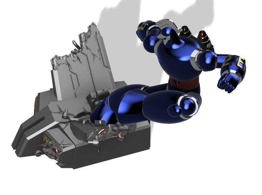 big scale tetsujin 28 fling kick statue figure 3d printing 3D print model_3