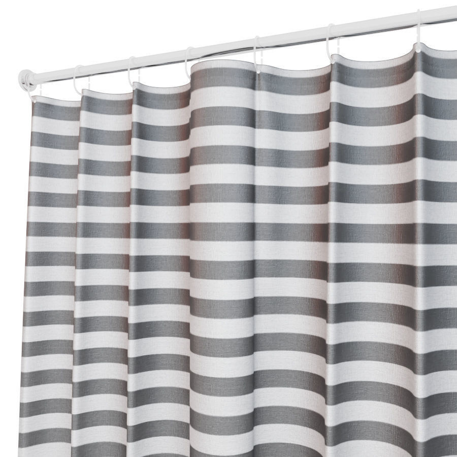 Bath curtain shower 200x200 cm IKEA VADSJON 3D model_2