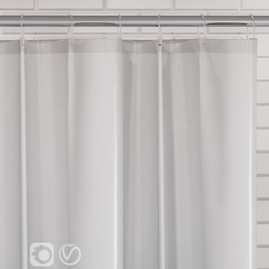 Bath curtain shower 200x200 cm NYCKELN in 2 options 3D model_6