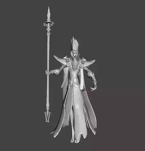 Karthus 3d model golden statue