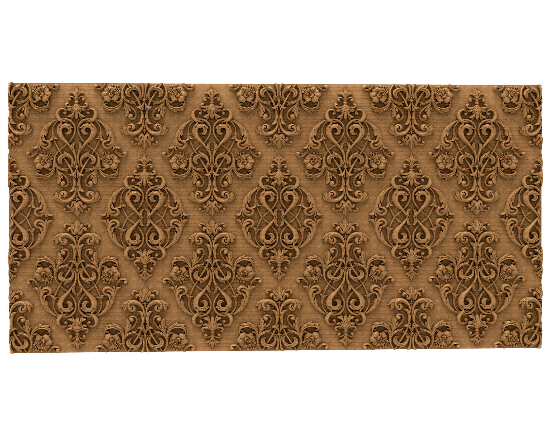 3D Model STL Panel carved wood wall 3D model_2