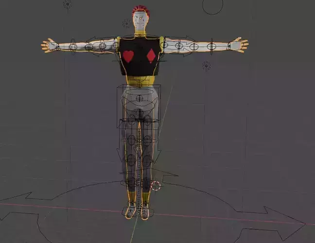 rigged charachter -hisoka