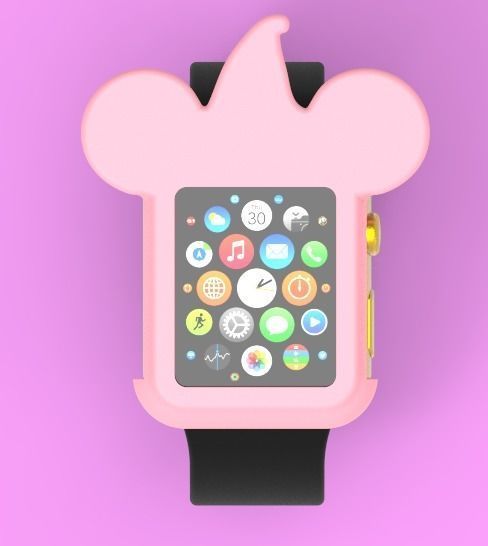 Hat With Mickey Mouse Apple Watch Ears Case Cover 40mm 3D model 3D model_2