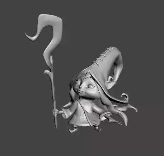 Lulu 3D Model little girl holding scepter