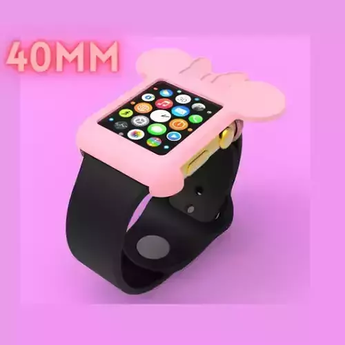 Bow With Mickey Mouse Apple Watch Ears Case Cover 40mm 3D model