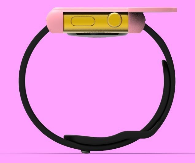 Bow With Mickey Mouse Apple Watch Ears Case Cover 44mm 3D model 3D model_1