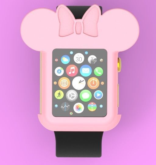 Bow With Mickey Mouse Apple Watch Ears Case Cover 44mm 3D model 3D model_2