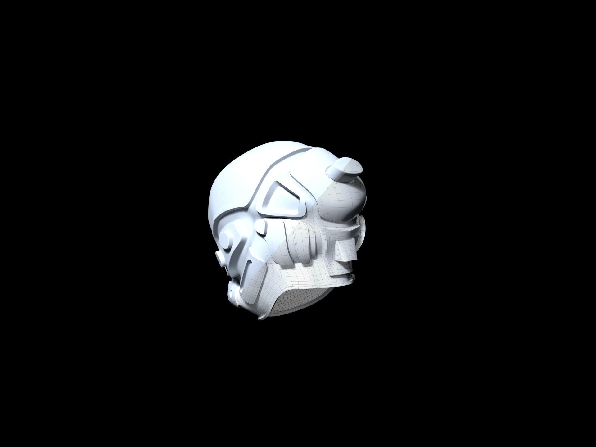 Pilot Helmet Low-poly 3D model_10