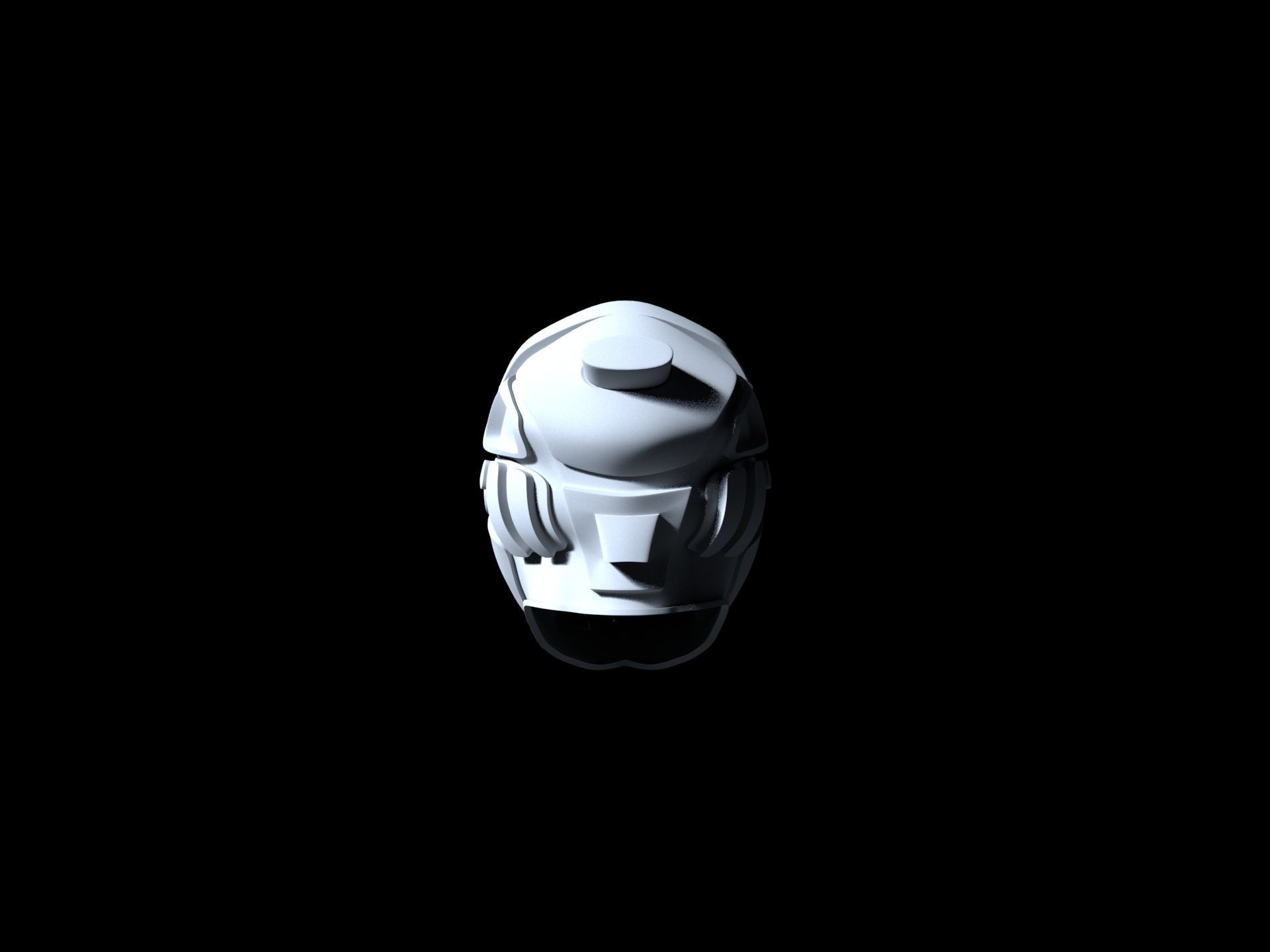 Pilot Helmet Low-poly 3D model_3