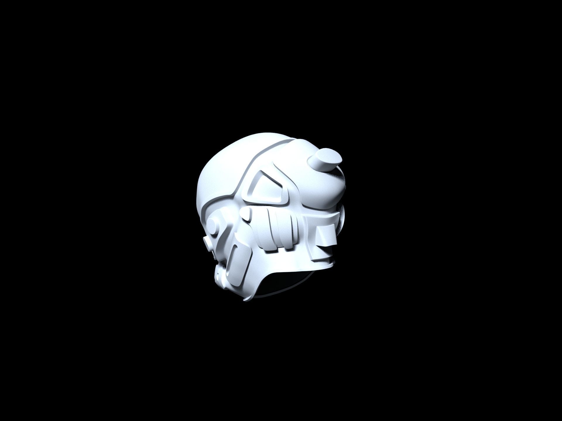 Pilot Helmet Low-poly 3D model_2