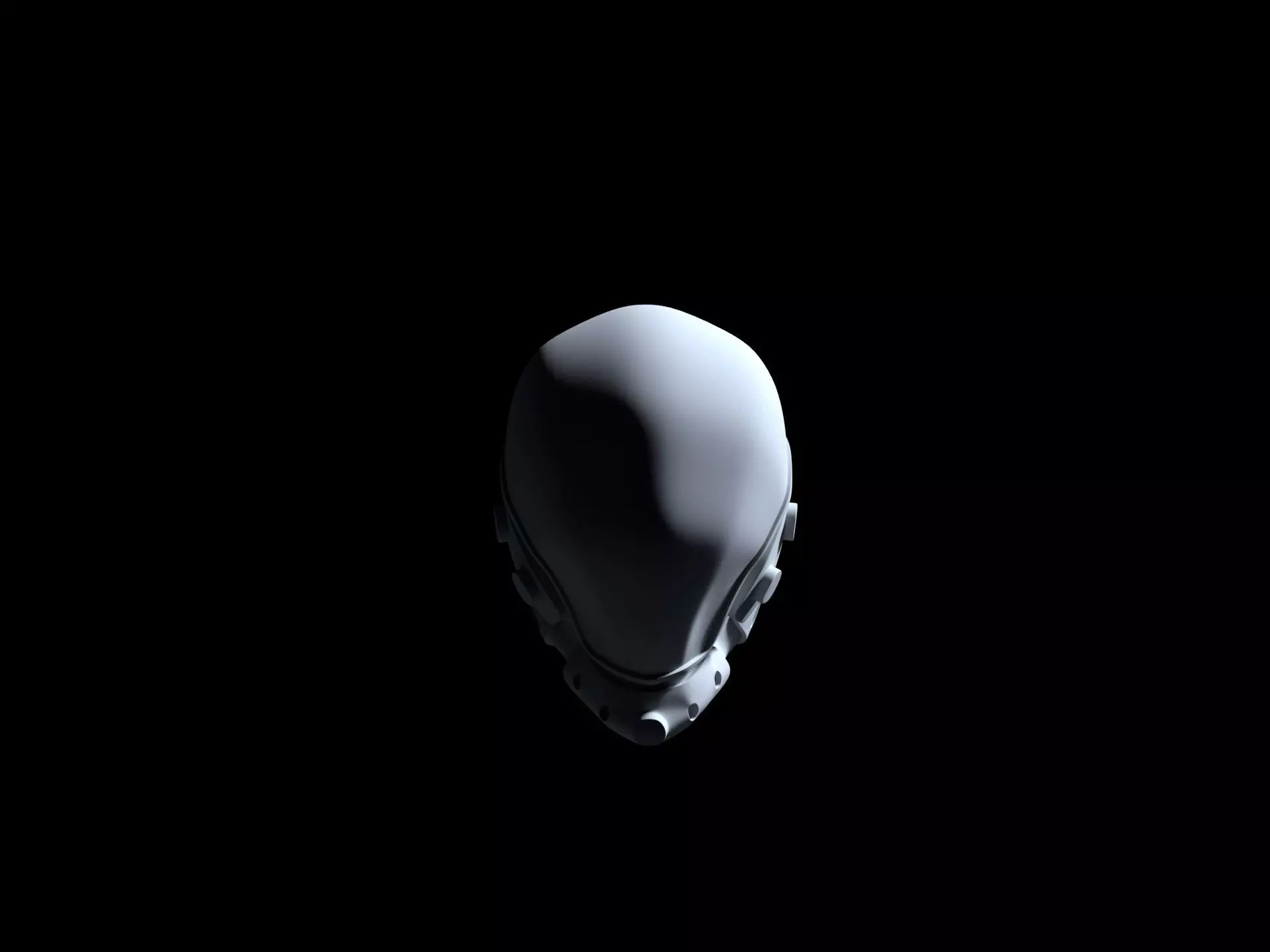 Pilot Helmet Low-poly 3D model_0