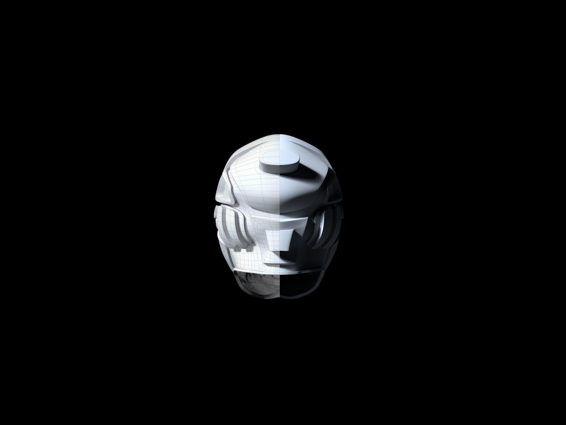 Pilot Helmet Low-poly 3D model_11