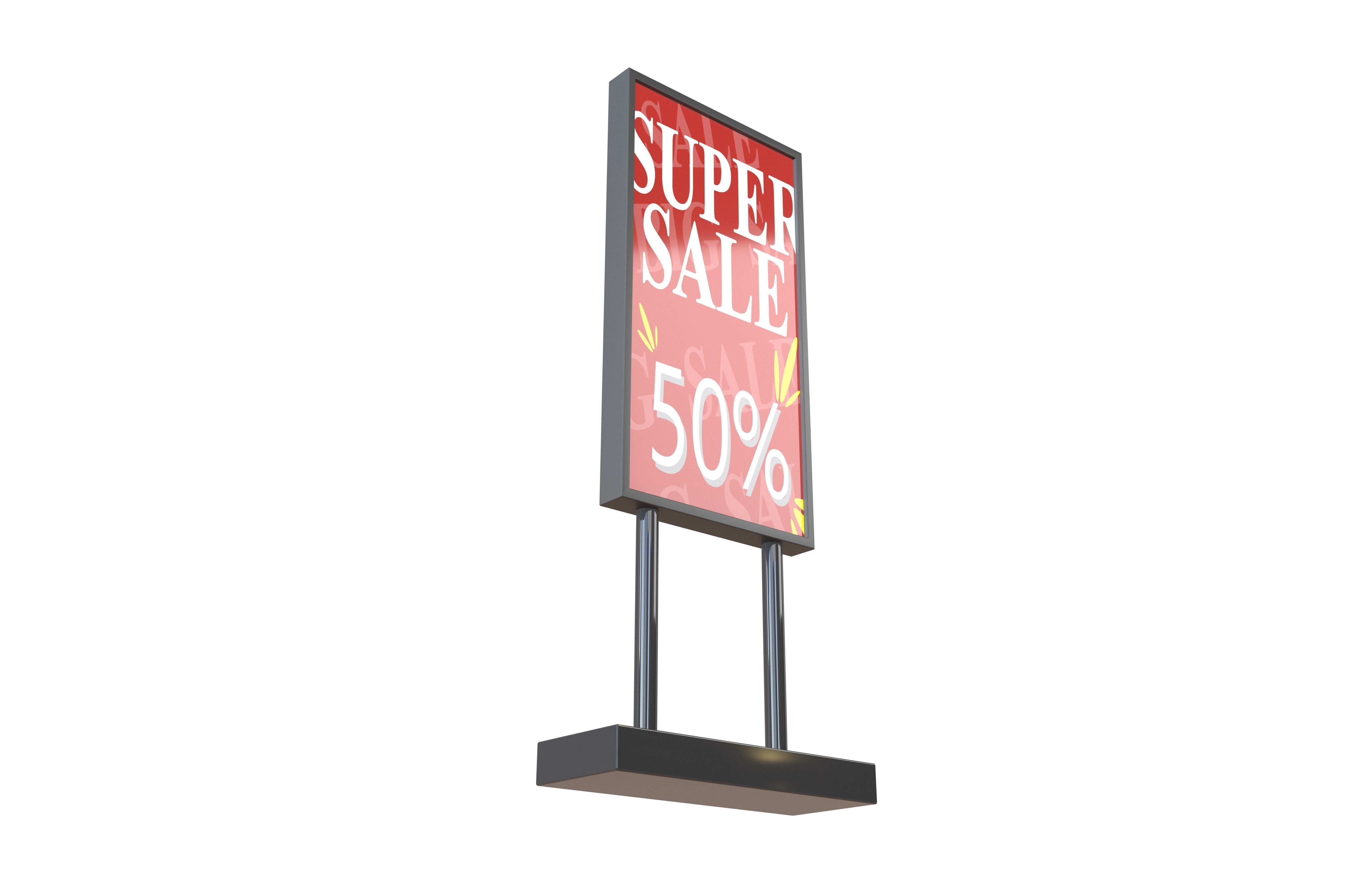 Advertising Display Mockup v1 002 Low-poly 3D model_4