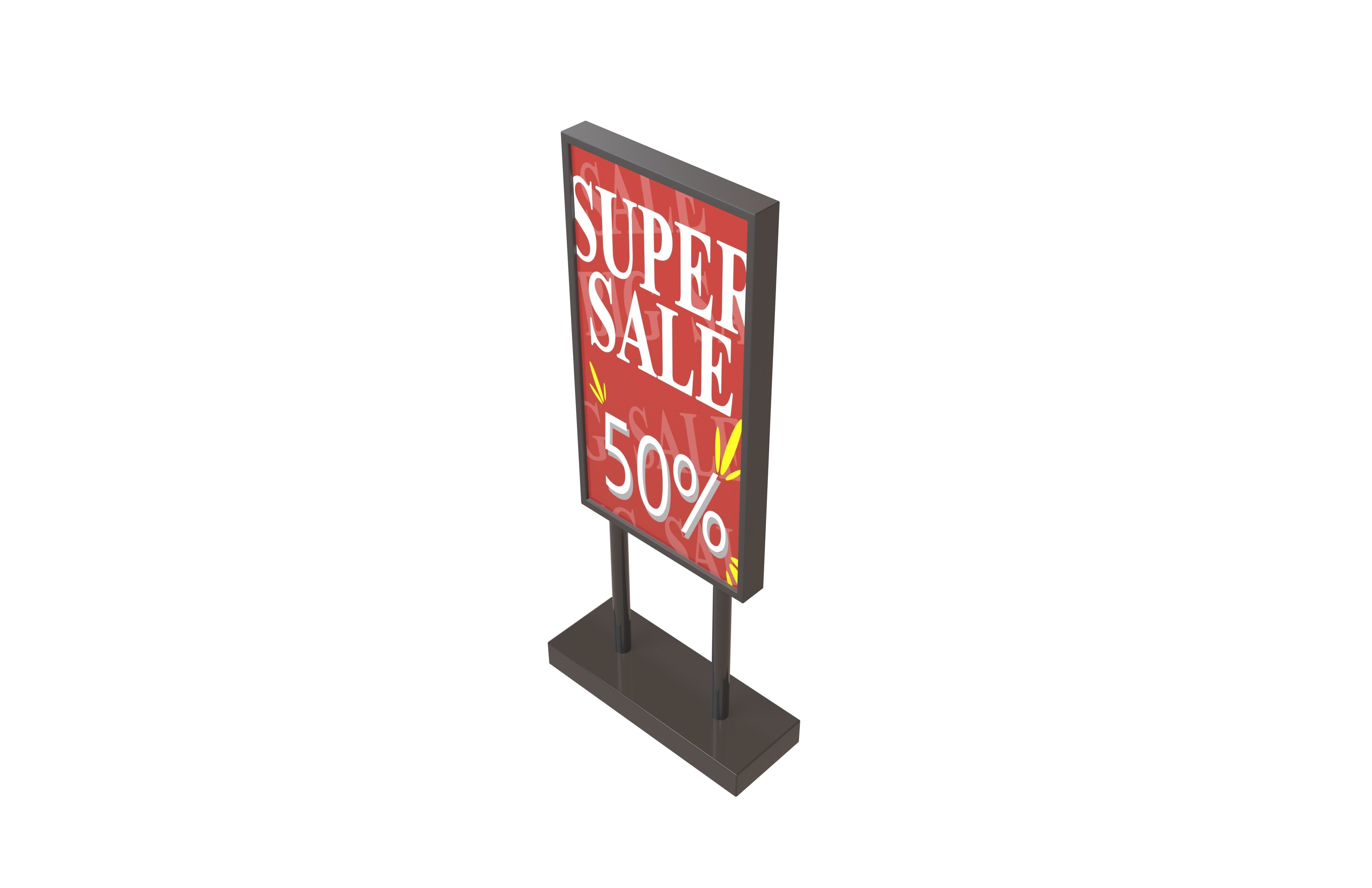 Advertising Display Mockup v1 002 Low-poly 3D model_3