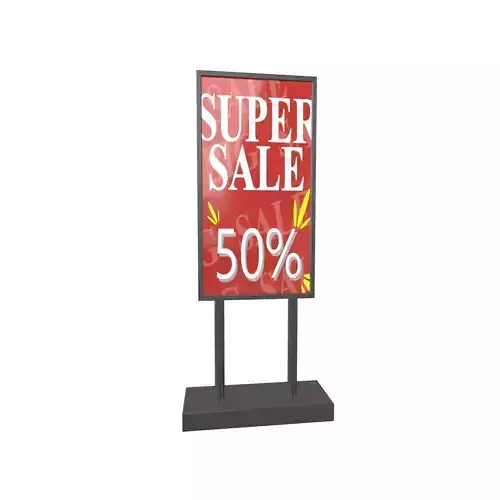 Advertising Display Mockup v1 002 Low-poly 3D model