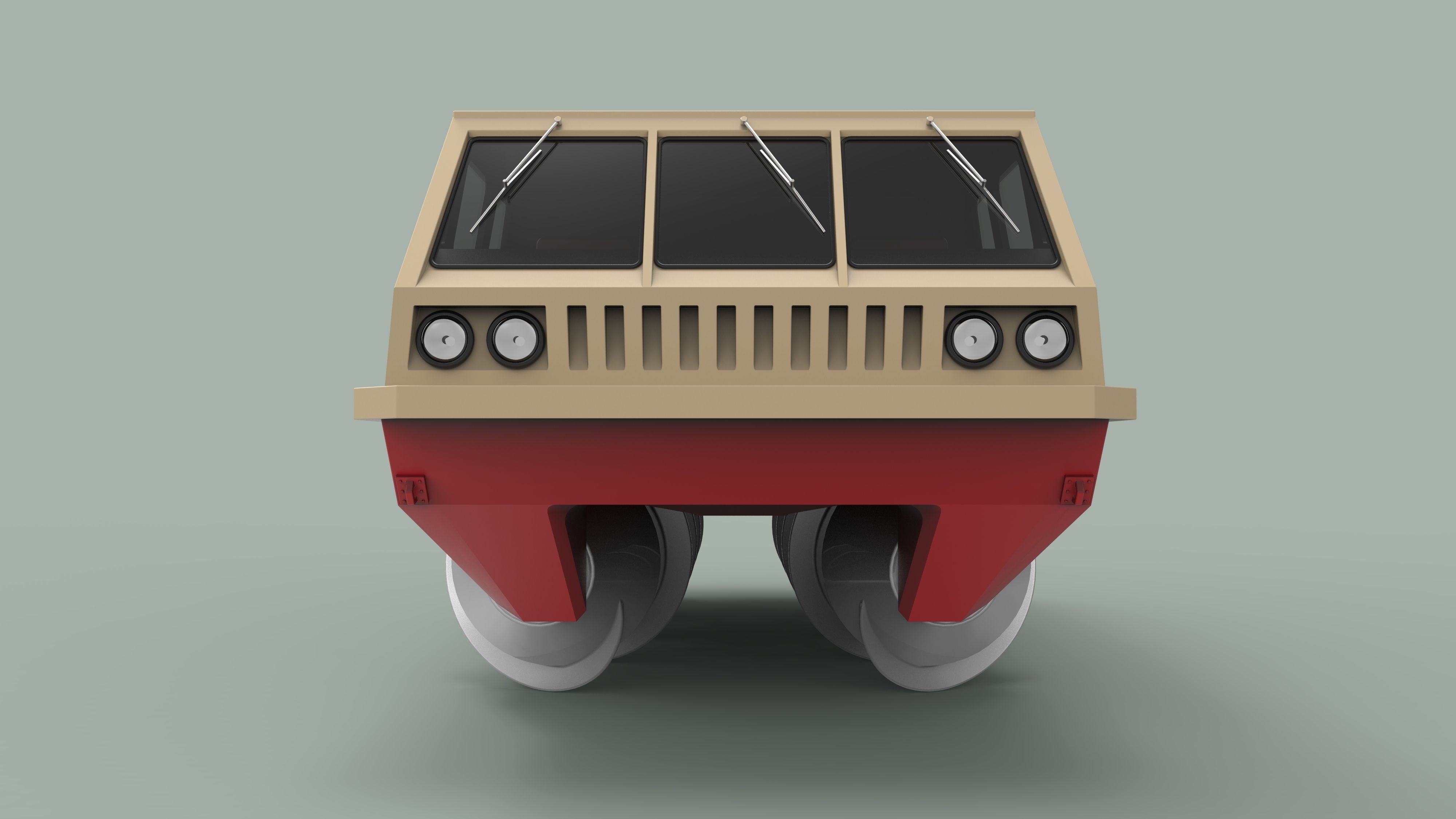 Screw terrain vehicle ZIL-4904 3D model_3