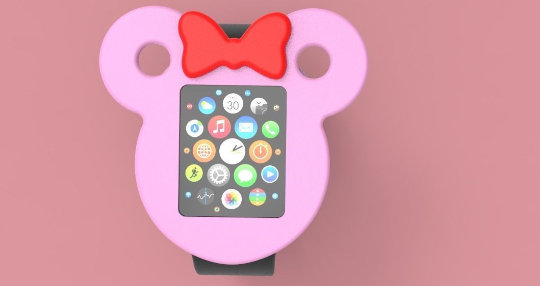 Mickey Mouse Face Apple Watch Ears Case Cover 40mm 3D model 3D print model_5