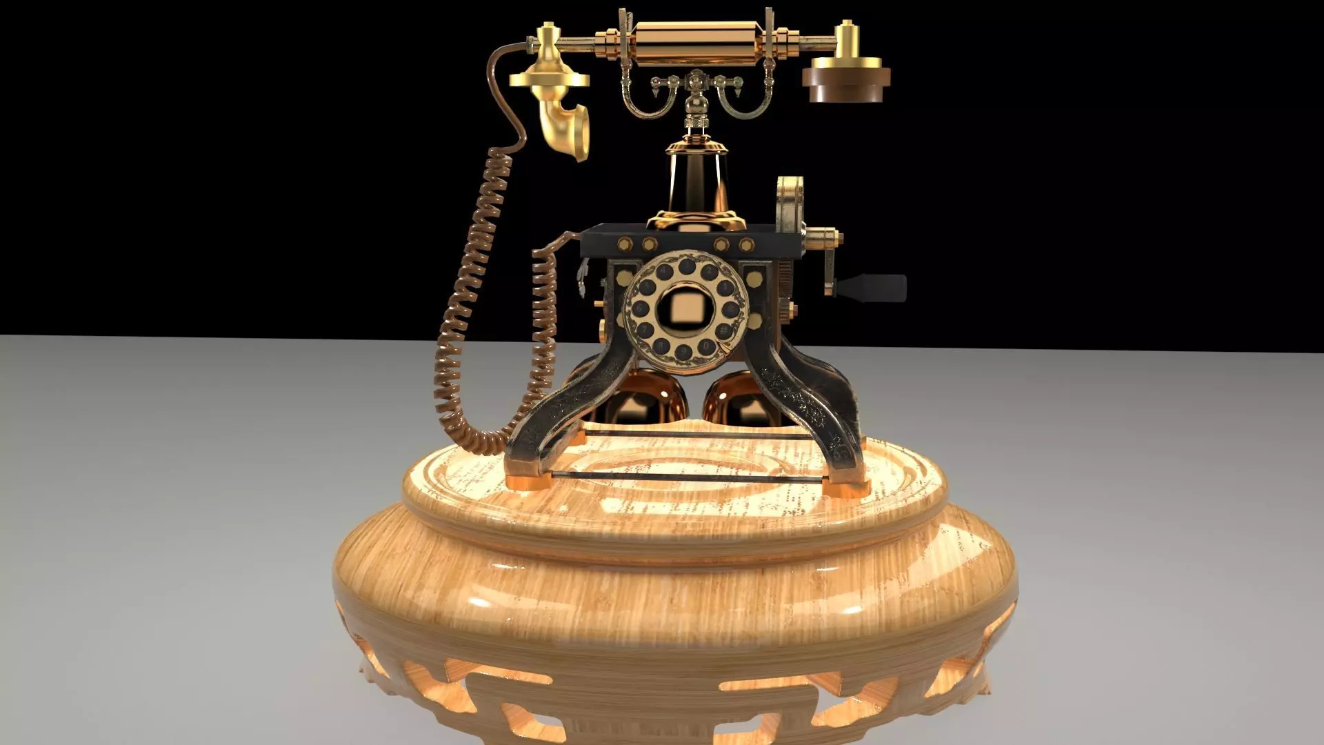 Chinese old phone 3D model_0