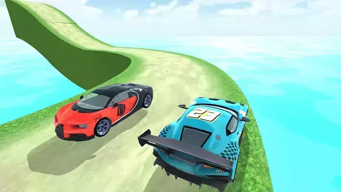 Dirt Road Tracks and Low Poly Race Tracks Off-road Environment Low-poly 3D model