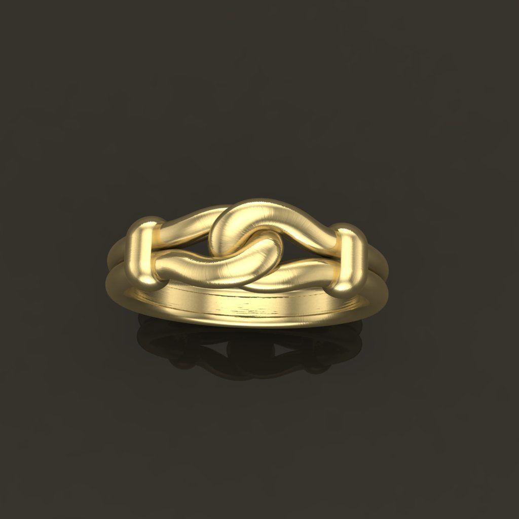 Rope Knot Ring Band Mix Size 3D print model_4