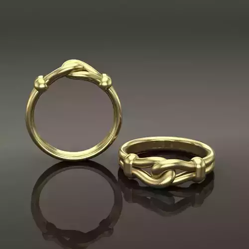 Rope Knot Ring Band Mix Size