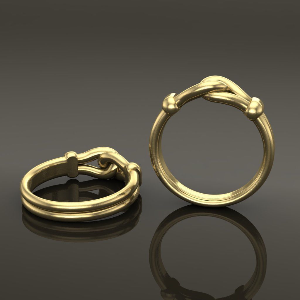 Rope Knot Ring Band Mix Size 3D print model_6