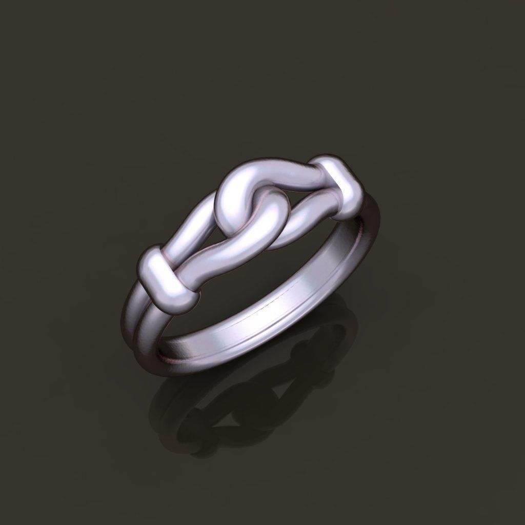 Rope Knot Ring Band Mix Size 3D print model_8
