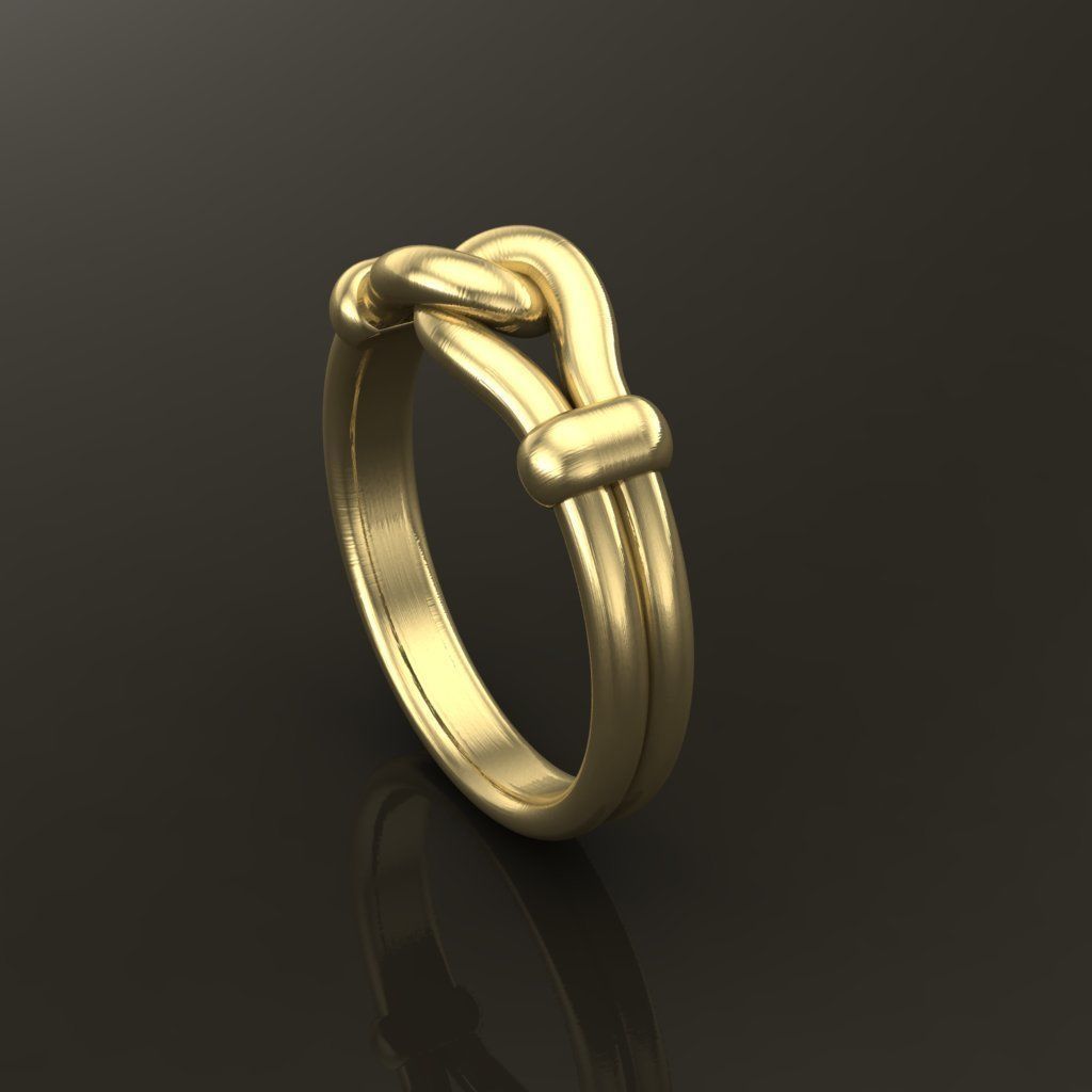 Rope Knot Ring Band Mix Size 3D print model_5